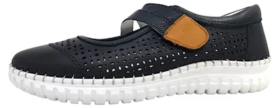 Image de Reflexan : Chaussures de sport pour femmes, chaussures basses, mocassins, couleur bleue, pour le quotidien