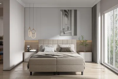 Obrázek produktu pro Hotelová postel 140x200 BRUMA 1 - béžová