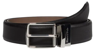 Produktbild von Marc O'Polo Leder Gürtel Bodu Belt W90 Black schwarz taupe