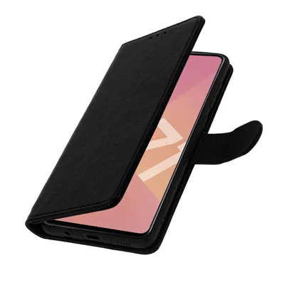 Produktbild von Avizar, Etui Galaxy A71 Chesterfield Leder Mit Standfunktion, Schwarz