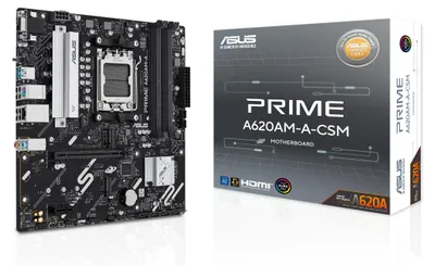 Produktbild von ASUS PRIME A620AM-A-CSM, AMD, Sockel AM5, AMD Ryzen 7000 Series, AMD Ryzen 8000 Series, AMD Ryzen 9000 Series, Sockel AM5, DDR5-SDRAM, 256 GB