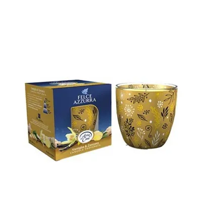 Zdjęcie produktu dla Świeca zapachowa Candela Bicchiere Vaniglia&Zenzero - Felce Azzurra