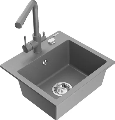 Image de Évier en granit Milo avec mitigeur Duero, gris (6505-71-671600-71)