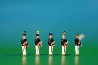 Produktbild von Miniaturfiguren Bergmannszug Akademisten bunt 5tlg. Höhe 5,5cm NEU