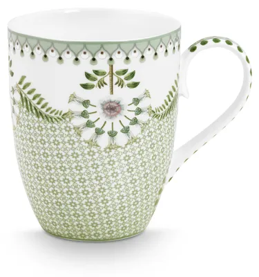 Produktbild von Henkelbecher groß ?Lily & Lotus", Tiles, light gre