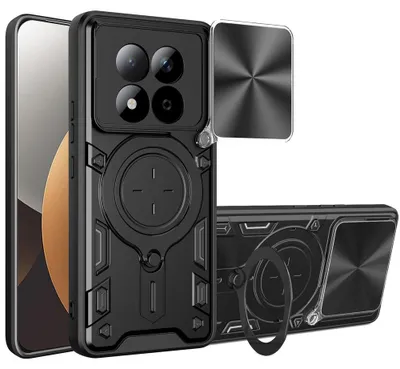 Produktbild von Handyhülle mit CamShield für Xiaomi Redmi Note 15 Pro 5G, Techsuit CamGuard Pro, Schwarz