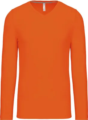 Produktbild von Kariban Herren Langarmshirt Longsleeve Longline T-Shirt Sweatshirt, Größe:3XL, Farbe:Orange