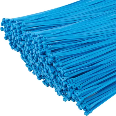Immagine prodotto di Fascette stringicavo blu, confezione da 1000 pezzi, lunghezza 300 mm, larghezza 4,8 mm, resistenti ai raggi UV, resistenza alla trazione: 22,7 kg