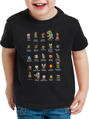Produktbild von A.N.T. Mario Stars Kinder T-Shirt snes gamer