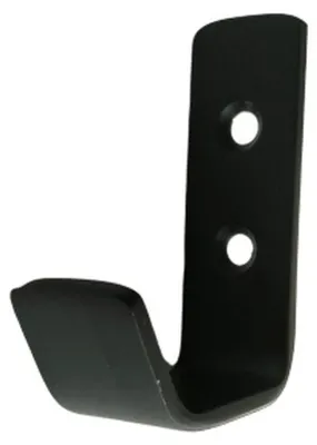 Produktbild von Garderobenhaken Edelstahl schwarz matt Wandhaken kurz + Holzschrauben