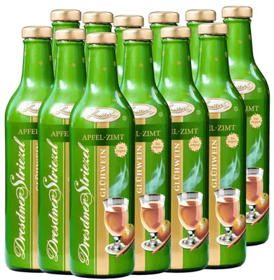 Produktbild von 12x Vorteils-Weinpaket Dresdner Striezel Glühwein Apfel Zimt - Lausitzer