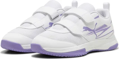 Produktbild von PUMA Varion II V Junior Kinder-Hallenschuhe 108106 04 Weiß-Lila, Schuhgröße:31 EU