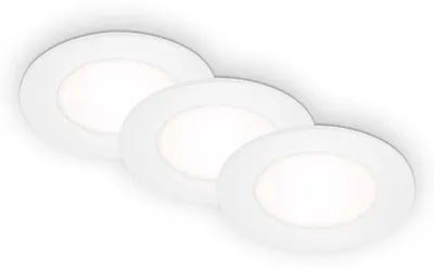 Immagine prodotto di Lampade da incasso a LED Lampada da incasso Set da 3 3W bianco plastica Ø8,6cm Briloner