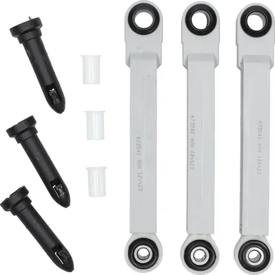 Produktbild von Stoßdämpfer Dämpfer Schwingungsdämfer Waschmaschine Waschgerät ALTERNATIV Bosch Siemens 00742719 742719 mit 8mm/14mm Bohrung mit Reduzierhülsen 14/11mm und Befestigungsbolzen
