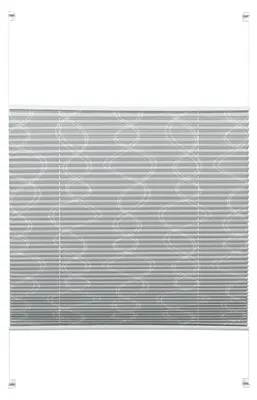 Plisségardine blickdicht, Curl, grau, 70x130 cm, zum Klemmen