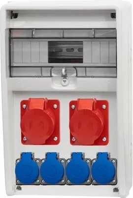 Imagen del producto de Distribuidor ULISSE de 12 módulos, 2x16A/5P, 4x230V, grado de protección IP65