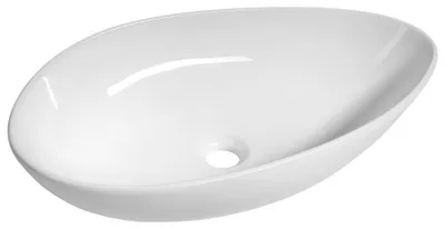Image de OVALI lavabo en céramique 61x34cm, blanc
