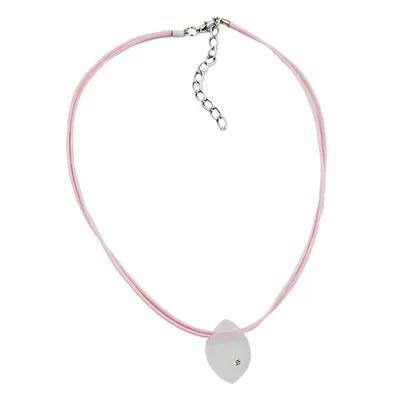 Produktbild von Kette rosa kristall-transparent matt rosa 24x16mm