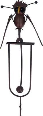 Obrázek produktu pro Trávník Sova Socha Lifelike Dekorativní železné větrné sochy Spinner pro zahradu Patio Backyard