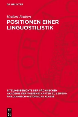 Produktbild von Positionen einer Linguostilistik