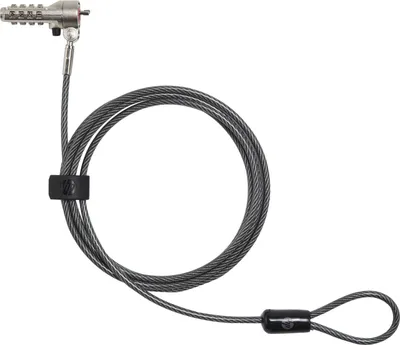 Obrázek produktu pro HP Kombinační lankový nanozámek Essential, 1,83 m, Kombinační zámek, Nerezová ocel