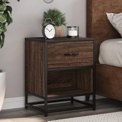 Produktbild von vidaXL Nachttisch Braun Eichen-Optik 40x31x50 cm Holzwerkstoff