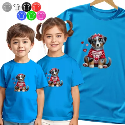 Produktbild von Kinder T-Shirt - SZCZENIAK Z SERDUSZKAMI für Kinder - L