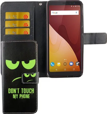 Produktbild von Handyhülle Tasche für Handy Wiko View Dont Touch My Phone Grün