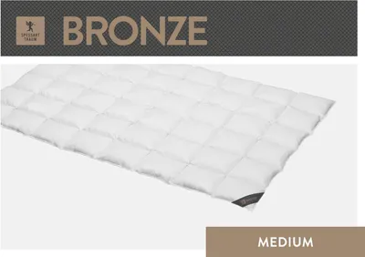 Produktbild von Spessarttraum Daunendecke Bronze Füllung: 90% Daunen/ 10% Federn Bezug: 100% Baumwolle Größe 155 x 200 cm Wärmeklasse medium