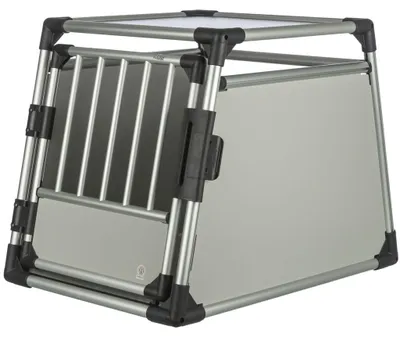Produktbild von TRIXIE Transportbox, Aluminium - hellgrau/silber - 60 × 65 × 86 cm