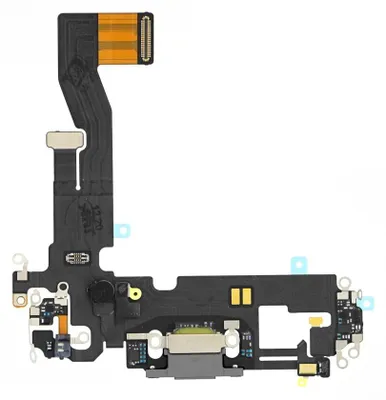 Produktbild von SMT - Ladebuchse Mikrofon USB Dock Connector Schwarz für iPhone 12 / iPhone 12 Pro & Werkzeug