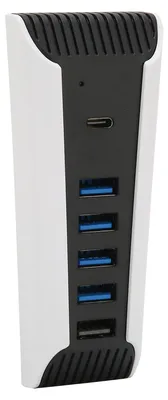 Obrázek produktu pro vysokorychlostní rozšiřující adaptér USB hub 5 v 1 s porty USB 2.0 typu C pro konzoli PS5