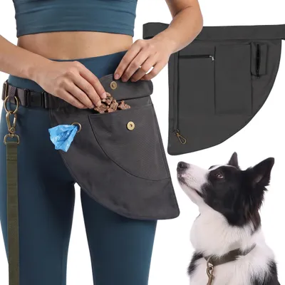 Produktbild von Hüftgürtel zum Laufen mit dem Hund, Trainings-Gürteltasche, Leckerlibeutel mit Kotbeutelspender