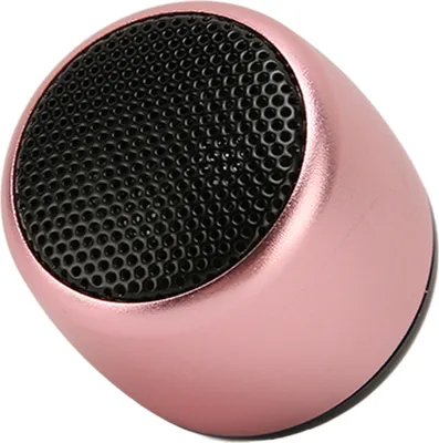 Obrázok produktu pre Mini Bluetooth reproduktor s výkonným subwooferom, nabíjateľný cez USB, prenosný bezdrôtový kovový reproduktor pre mobilný telefón, tablet a PC, ružový