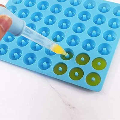 Produktbild von Mini-Donut-Silikonformen, 2 Stück, für Schokolade, Süßigkeiten, Gelee, Gummibärchen, Eiswürfel und Seife