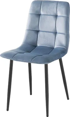 Produktbild von Wohnzimmer- Küchenstühle 4er Set gesteppt Samt Corfù - Hellblau