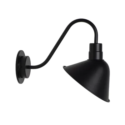 Immagine prodotto di Applique Alpinaluz CISNE in metallo nero, lampada da parete in stile industrial vintage con attacco E27 per soggiorno, camera da letto, corridoio e ristorante