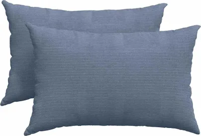 Immagine prodotto di vidaXL Cuscino per divano 2 pezzi blu 60 x 40 cm in tessuto a coste