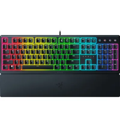 Produktbild von Razer Ornata V3 - US, Volle Größe (100%), Kabelgebunden, USB, Mecha-Membran-Schlüsselschalter, RGB-LED, Schwarz