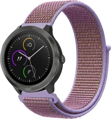 Produktbild von Strap-it Garmin Vivoactive 3 Nylonband (Lila)
