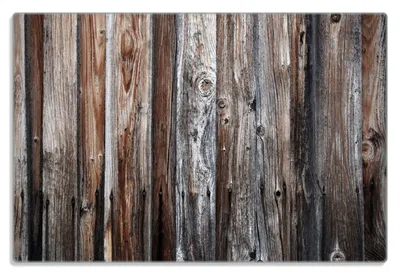 Produktbild von Wallario Frühstücksbrettchen aus Glas 20 x 30 cm mit rutschfesten Füßen, Motiv Alte Holzwand - Holzplanken in grau und braun