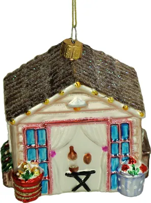 Produktbild von Christbaumschmuck Glas 6,8m Gartenhaus Figur Beige
