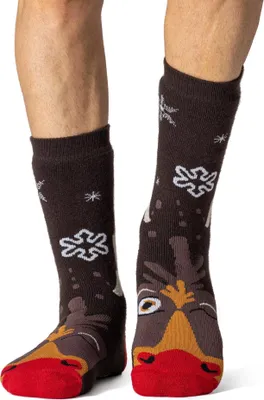 Produktbild von Herren Doublelayer Weihnachtssocken – Rudolph