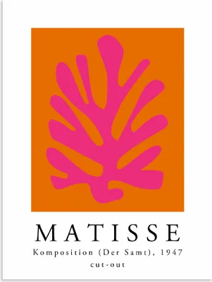 Produktbild von ARTland Wandbild Alu für Innen & Outdoor Matisse Komposition - cut-out pink Größe: 30x40 cm