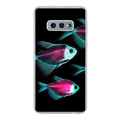 Produktbild von MuchoWow® Handyhülle Schutzhülle Hülle für Samsung Galaxy S10e Fisch - Lila - Blau Silikon Softcase Handy Hülle - Handy