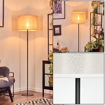 Produktbild von Schiavonea Stehlampe aus Metall/Stoff in Schwarz/Beige