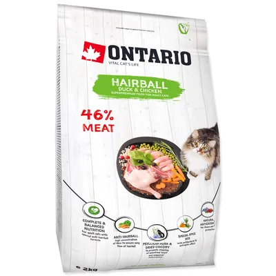 Productafbeelding van Krmivo Ontario Kattenvoer tegen haarballen, 2 kg