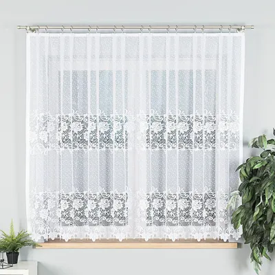 Image de Rideau décoratif à tongs courtes DEMETRIA LINE 160 blanc 300x160 cm MyBestHome