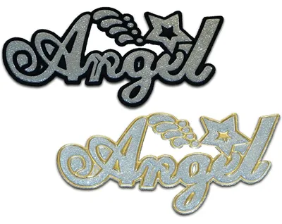 Obrázok produktu pre Angel Glitter - záplata, nažehľovačka, nažehľovací obrázok, nášivka, nažehľovačka, veľkosť: 10 x 5,5 cm