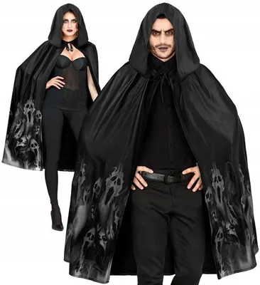 Obrázek produktu pro Widmann 21444 Černý plášť pro dospělé 120 cm Halloween